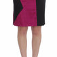 Elegant Pencil Skirt in Black and Pink