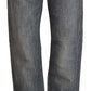 Chic Gray Washed Straight Cut Jeans