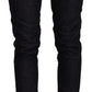 Chic Low Waist Skinny Black Jeans