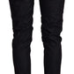 Chic Low Waist Skinny Black Jeans