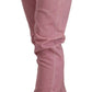 Elegant Pink Slim Fit Denim Jeans