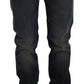 Sleek Black Washed Skinny Jeans