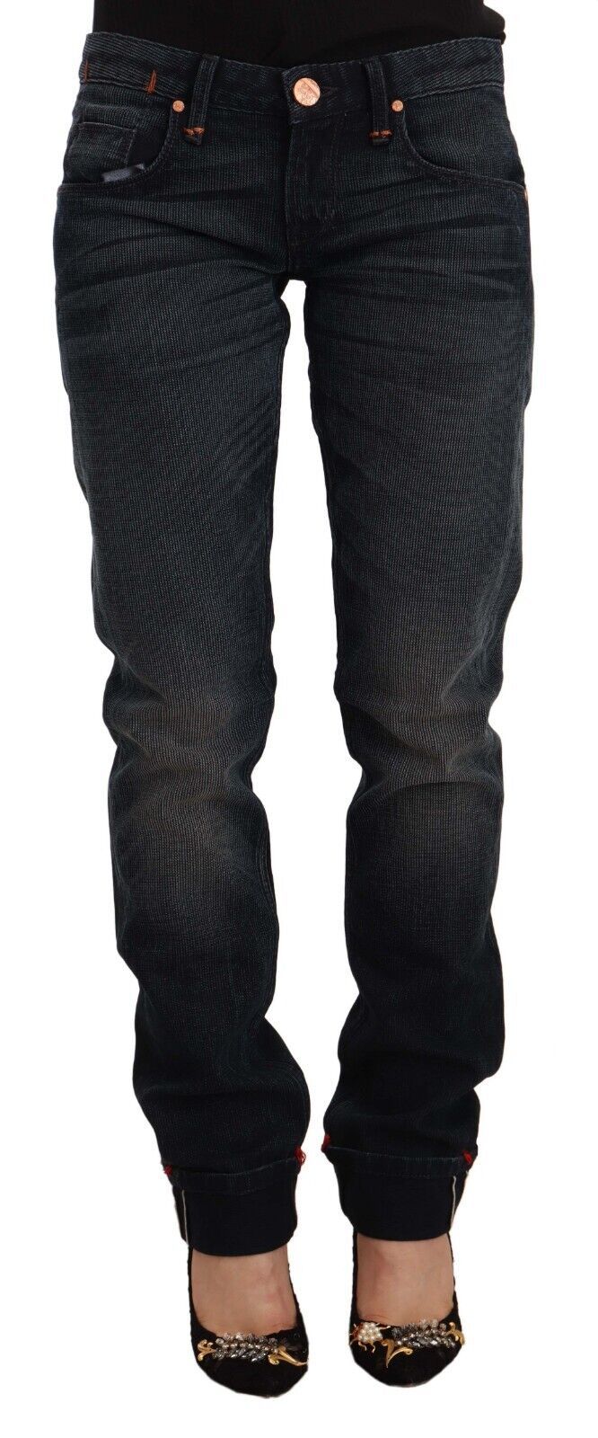 Sleek Black Washed Skinny Jeans