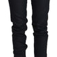 Chic Low Waist Skinny Black Denim