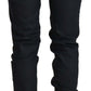 Chic Low Waist Skinny Black Denim