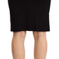 Chic High-Waisted Pencil Skirt in Black