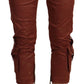 Elegant Cropped Mid Waist Cotton Pants