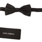 Elegant Silk Black Fantasy Bow Tie