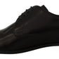 Elegant Black Leather Derby Shoes