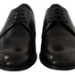 Elegant Black Leather Derby Shoes