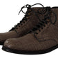 Elegant Crocodile Derby Brogue Boots