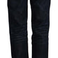 Chic Dark Blue Mid Waist Jeans