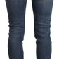 Chic Slim Fit Blue Washed Jeans