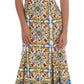 Majolica Print Midi Sheath Dress