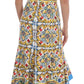 Majolica Print Midi Sheath Dress