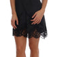 Elegant Black Silk Lace Lingerie Dress