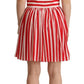 Elegant Striped Silk A-Line Mini Dress