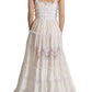 Elegant White A-Line Tiered Maxi Dress