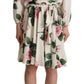 Elegant Silk Floral A-Line Dress