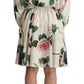 Elegant Silk Floral A-Line Dress