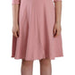 Elegant Pink A-Line Knee Length Dress