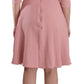 Elegant Pink A-Line Knee Length Dress