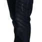 Chic Mid-Waist Skinny Jeans in Dark Blue Wash