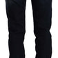 Chic Mid-Waist Skinny Jeans in Dark Blue Wash