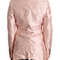 Elegant Pink Silk Blazer Jacket