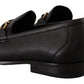 Elegant Black Calf Leather Loafers