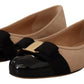 Elegant Quilted Leather Flats - Chic Dual-Tone Design