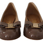 Elegant Caraway Brown Pumps with Vara Bow