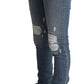 Elegant Light Blue Skinny Denim Pants