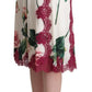 Elegant Floral A-Line Midi Skirt