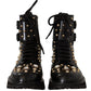 Black Crystal-Studded Formal Boots