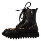 Black Crystal-Studded Formal Boots