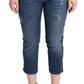 Elegant Mid-Waist Cropped Denim