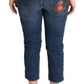 Elegant Mid-Waist Cropped Denim