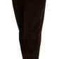 Elegant Bordeaux High-Waisted Corduroy Pants