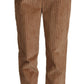 Elegant High-Waisted Tapered Corduroy Pants