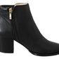 Elegant Black Leather Heeled Boots