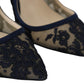 Navy Lancer Leather Pumps Elegance Unleashed