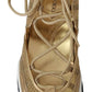 Golden Glamour Mesh Leather Sneakers