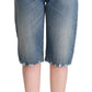 High-Waisted Italian Cropped Denim Jeans