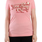 Chic Pink Logo Crew Neck Tee