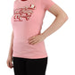 Chic Pink Logo Crew Neck Tee