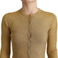 Glamorous Gold Snap-Button Cardigan