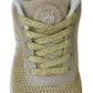 Exquisite Gold Polyester Sport Sneakers