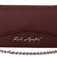 Elegant Wine Leather Evening Clutch