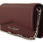 Elegant Wine Leather Evening Clutch